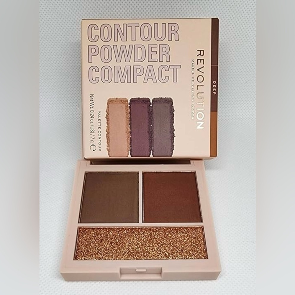 Makeup Revolution Contour Palette - Available In Deep Or Light Shade, New